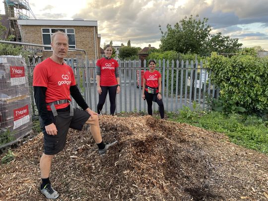 A mountain into a mole hill at The forest school.