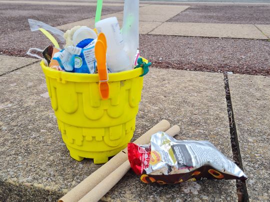 Lunchtime beach clean