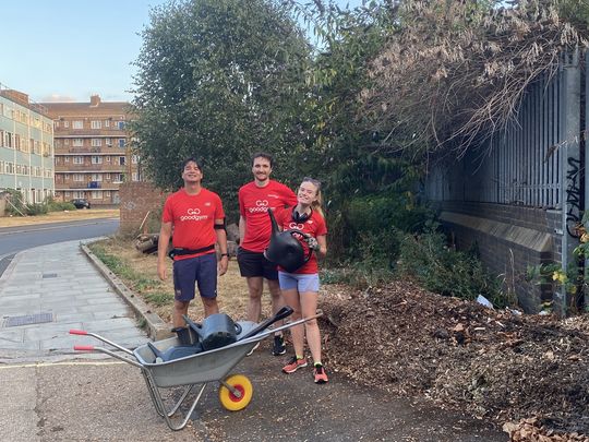 Helping out at Elmington Estate