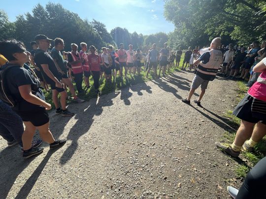 Scanning the park run crowd!