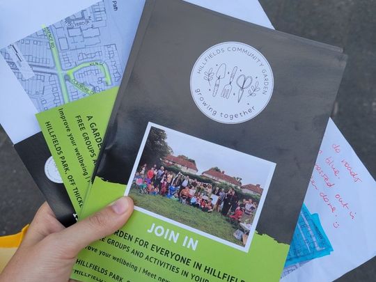 Flyering for the amazing Hillfields community garden project