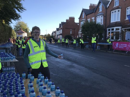 Yorkshire Marathon & 10 mile water station