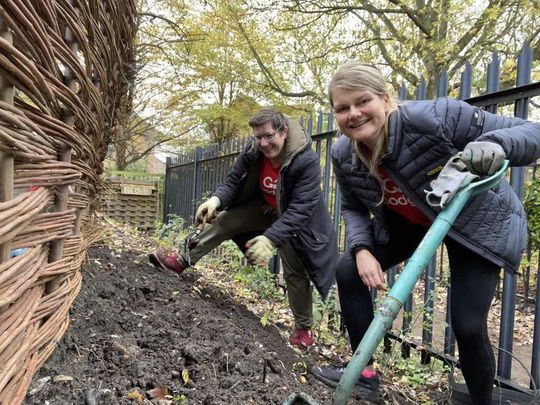 Helping around Hogsmill Sanctuary