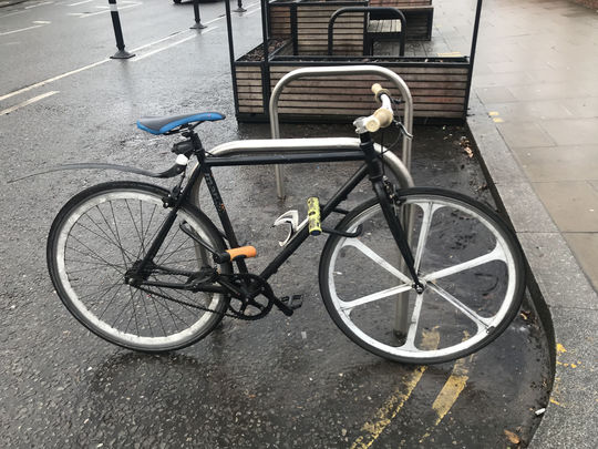 Foodbank cycle courier at the ready!