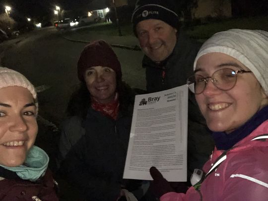 Chil-leafletting around Holyport on Blue Monday