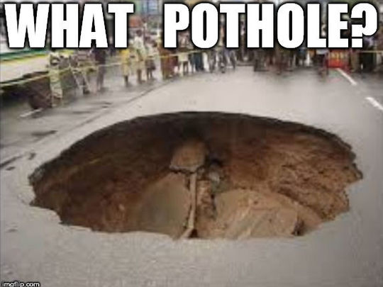 Huge pothole reporting!