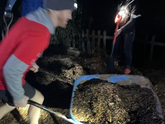 goodgym Barnet love, making forest paths for Valentine’s Day!