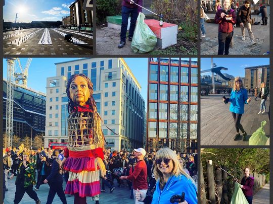 Litter picking and Walking with Amal