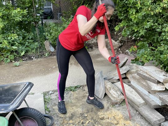 Creating wildflower mound at Alberta Estate - Part 2