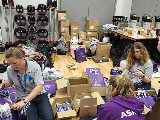 Open Day bag stuffing 