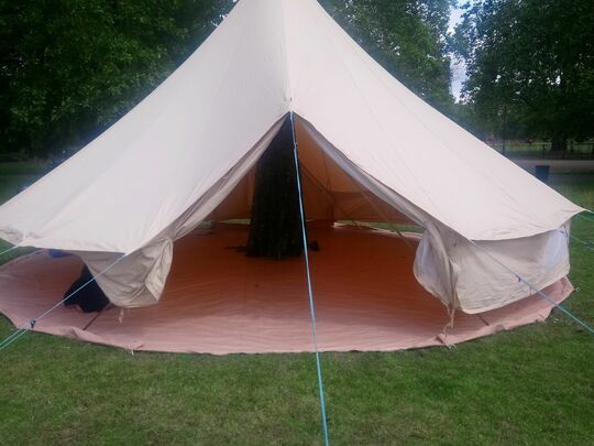 All the fun of the festival - setting up the Kennington Park Festival