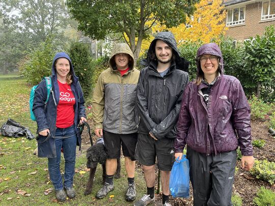 I’m weeding in the rain ☔️ just weeding in the rain ☔️ 