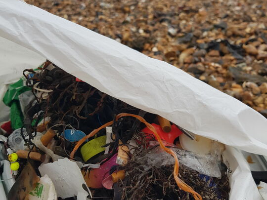 Tackling the litter on the beach