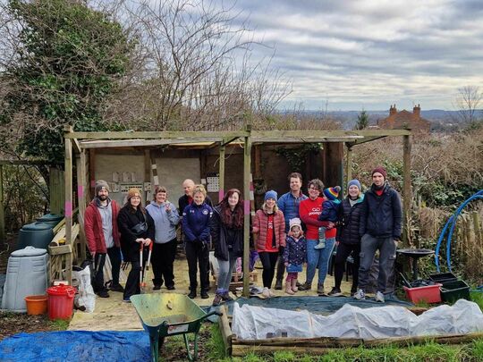 Having a ball at the allotment