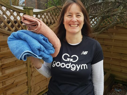 A rainbow of towels for rescue animals