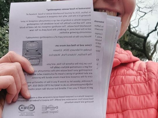 Com-posting leaflets today.