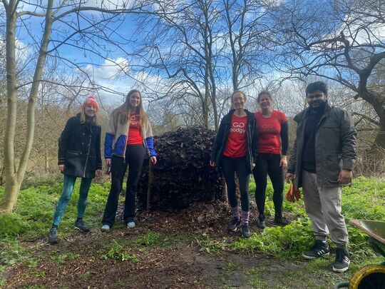 Lugging logs and moving mulch