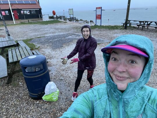 Rainy litter pick - a SEAL (spotting) of approval