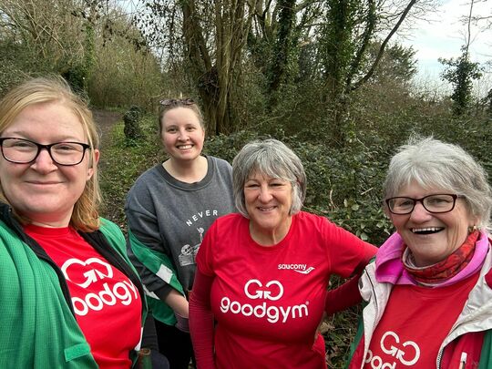 Bramble-bashing at Nore Barn