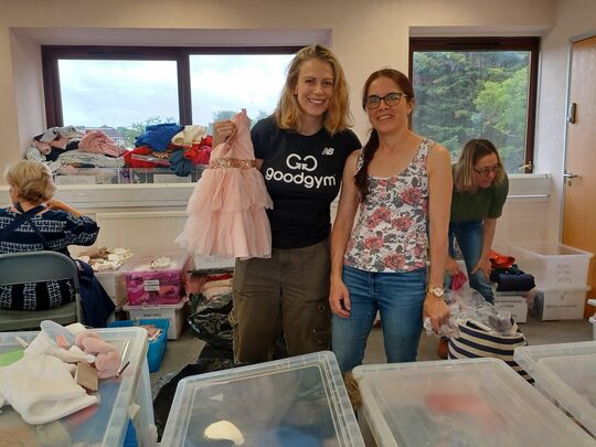 Organised chaos at the Baby Bank