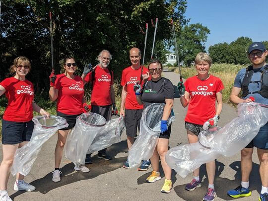 Litter picking on the fly-tipping