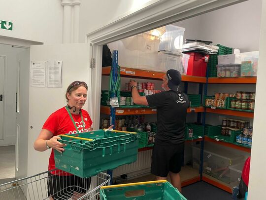 Overtime at the food bank 