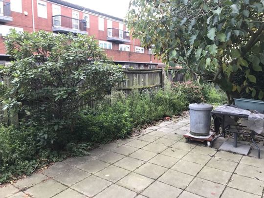 Three bags and a bin of weeds