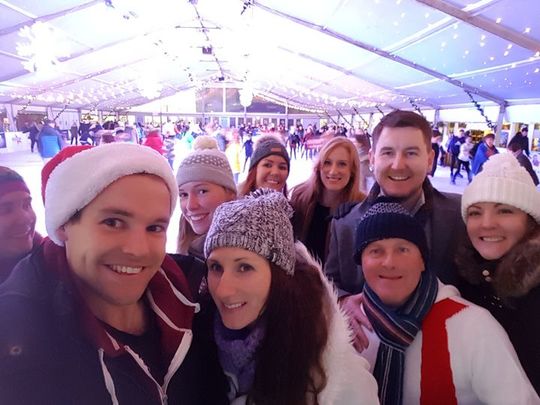 An ice time skating in Cardiffs Winter Wonderland