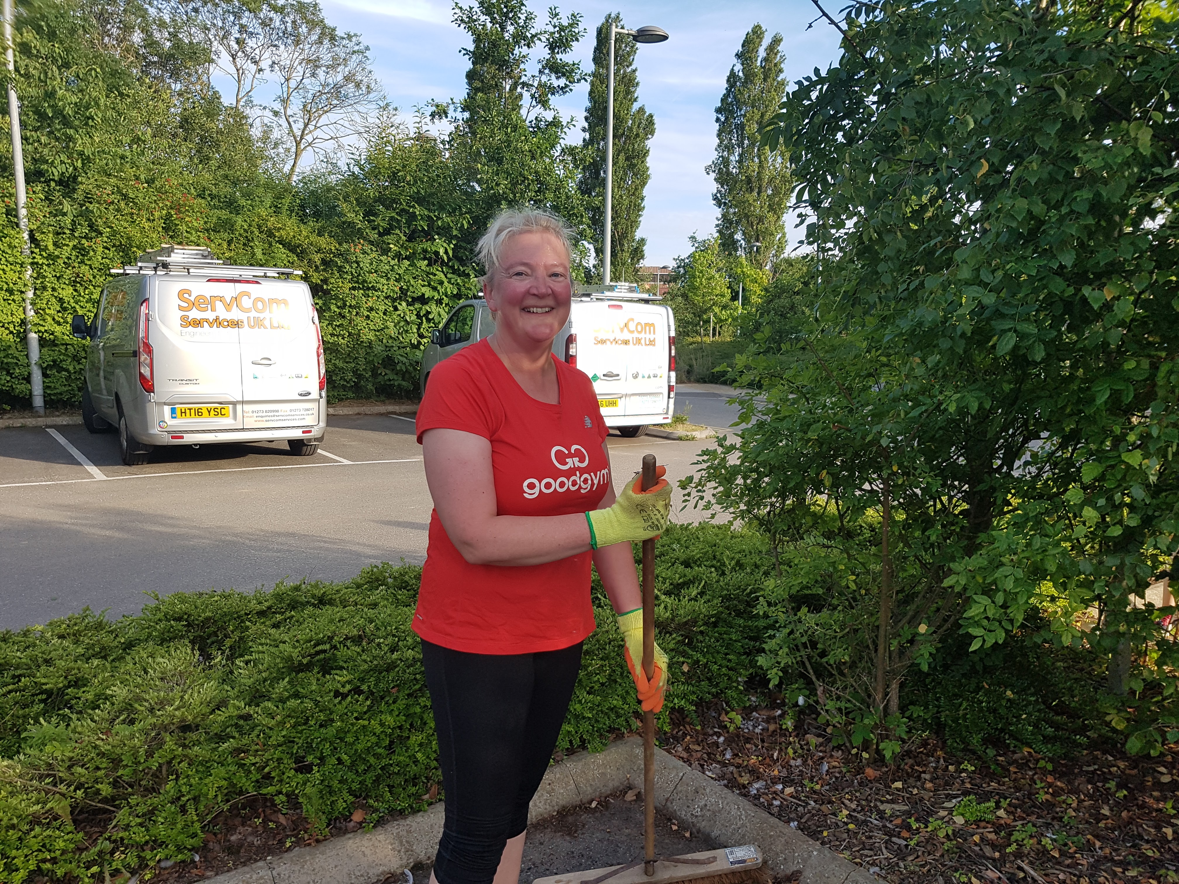 Hospice helpers make flower beds good enough to lie in